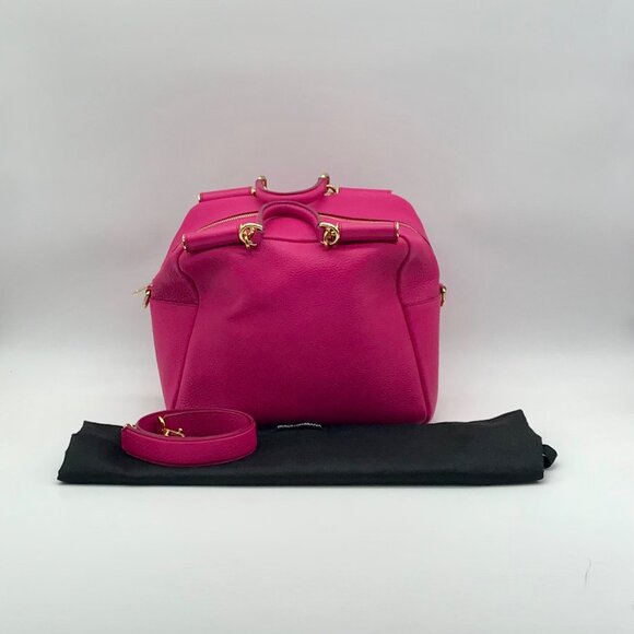 Dolce & Gabbana Pink Pebbled Leather Satchel Bag - Picture 11 of 16